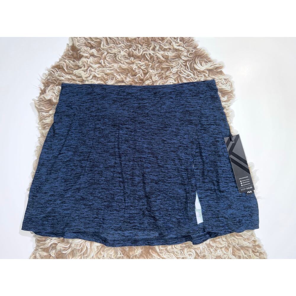 Kyodan women’s new blue & black activewear skort with side slit - Picture 13 of 13